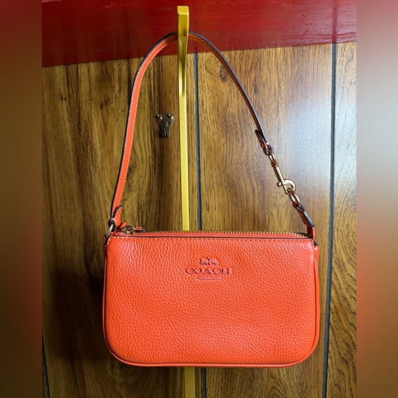 Coach Handbags - Coach Orange Leather Shoulder Mini Bag